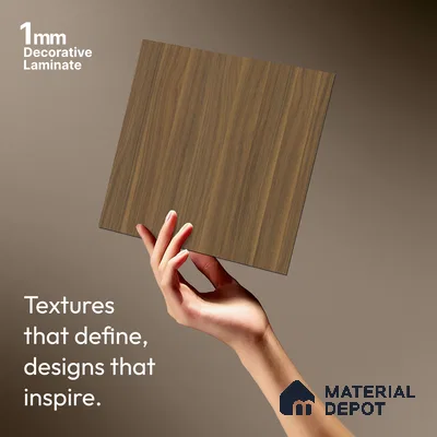 Wooden Look LM 01490 Tango Wood 8 ft x 4 ft Suede Finish Decorative Laminate - 1 mm  | Suitable for TV Unit, Wardrobe, Kitchen Cabinets