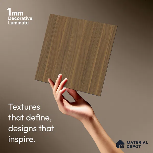 Wooden Look LM 01490 Tango Wood 8 ft x 4 ft Suede Finish Decorative Laminate - 1 mm | Suitable for TV Unit, Wardrobe, Kitchen Cabinets