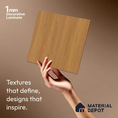 Wooden Look LM 01497 Cedar Ease 8 ft x 4 ft Suede Finish Decorative Laminate - 1 mm  | Suitable for TV Unit, Wardrobe, Kitchen Cabinets