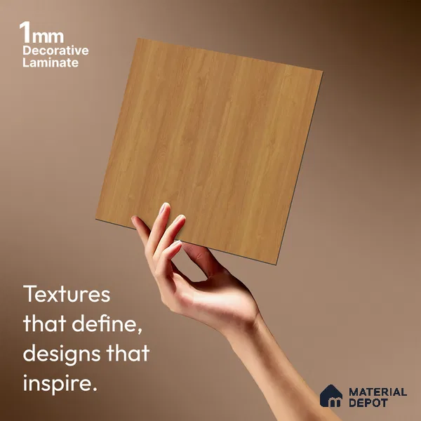 Wooden Look LM 01497 Cedar Ease 8 ft x 4 ft Suede Finish Decorative Laminate - 1 mm | Suitable for TV Unit, Wardrobe, Kitchen Cabinets
