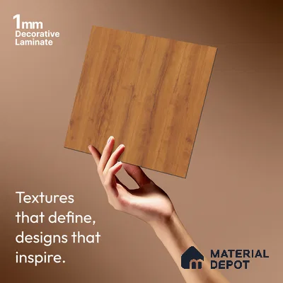 Wooden Look LM 01499 Ripple Wood 8 ft x 4 ft Suede Finish Decorative Laminate - 1 mm  | Suitable for TV Unit, Wardrobe, Kitchen Cabinets