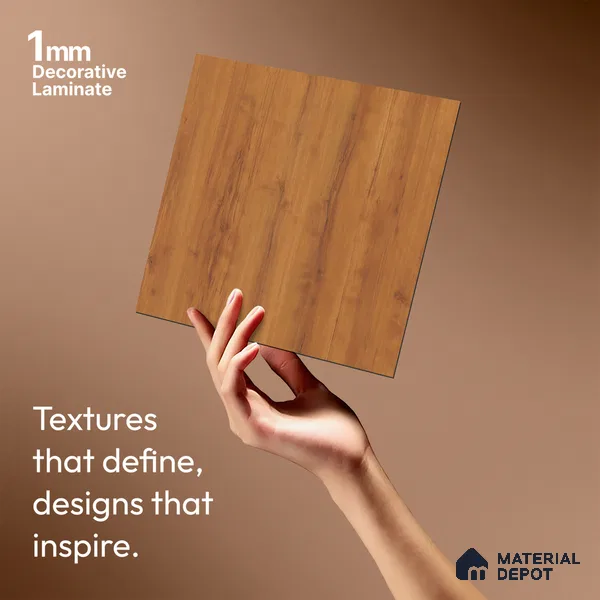 Wooden Look LM 01499 Ripple Wood 8 ft x 4 ft Suede Finish Decorative Laminate - 1 mm  | Suitable for TV Unit, Wardrobe, Kitchen Cabinets