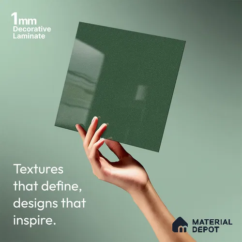 Metallic Look LM 19191 Minty Green 8 ft x 4 ft Glossy Finish Decorative Laminate - 1 mm | Suitable for TV Unit, Wardrobe, Kitchen Cabinets