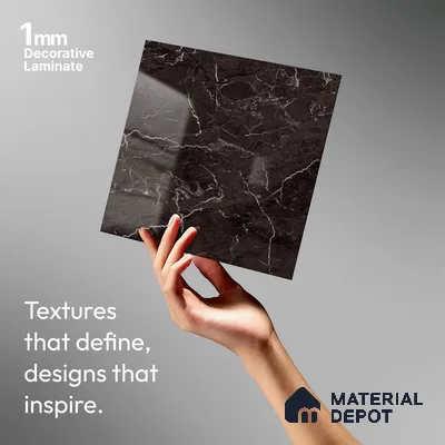 Marble Look LM 19202 Rosso Levanto Marble 8 ft x 4 ft Glossy Finish Decorative Laminate - 1 mm | Suitable for TV Unit, Wardrobe, Kitchen Cabinets