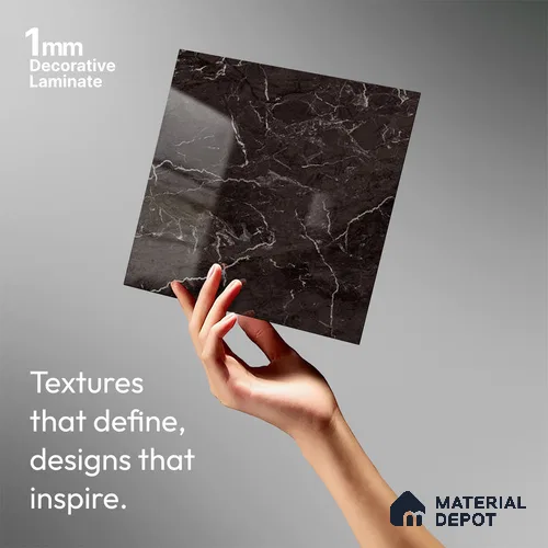 Marble Look LM 19202 Rosso Levanto Marble 8 ft x 4 ft Glossy Finish Decorative Laminate - 1 mm | Suitable for TV Unit, Wardrobe, Kitchen Cabinets