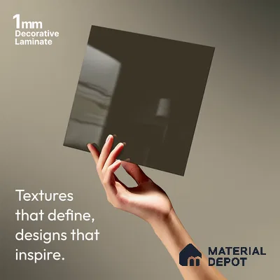Solid Colors Look LM 19220 Llama Wool 8 ft x 4 ft Glossy Finish Decorative Laminate - 1 mm | Suitable for Living Room, Kitchen, Office