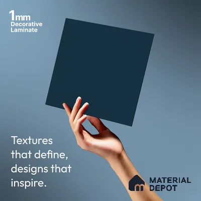 Solid Colors Look LM 19233 Teal 8 ft x 4 ft Matte Finish Decorative Laminate - 1 mm | Suitable for Living Room, Kitchen, Office