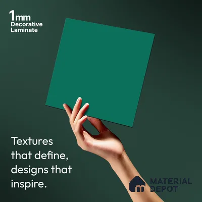 Solid Colors Look LM 19234 Turquoise 8 ft x 4 ft Matte Finish Decorative Laminate - 1 mm | Suitable for Living Room, Kitchen, Office