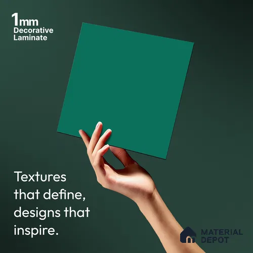 Solid Colors Look LM 19234 Turquoise 8 ft x 4 ft Matte Finish Decorative Laminate - 1 mm | Suitable for Living Room, Kitchen, Office