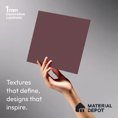 Solid Colors Look LM 19243 Rouge 8 ft x 4 ft Matte Finish Decorative Laminate - 1 mm | Suitable for Living Room, Kitchen, Office
