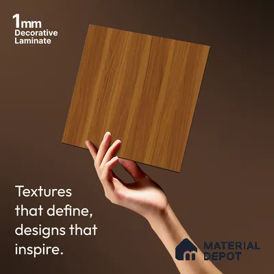 Wooden Look LM 19310 English Juglans 8 ft x 4 ft Matte Finish Decorative Laminate - 1 mm | Suitable for TV Unit, Wardrobe, Kitchen Cabinets