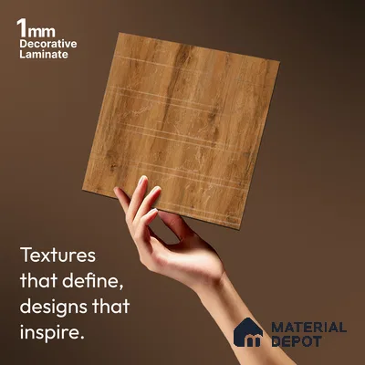 Wooden Look LM 19318 Canadian Pear 8 ft x 4 ft Texture Finish Decorative Laminate - 1 mm | Suitable for TV Unit, Wardrobe, Kitchen Cabinets