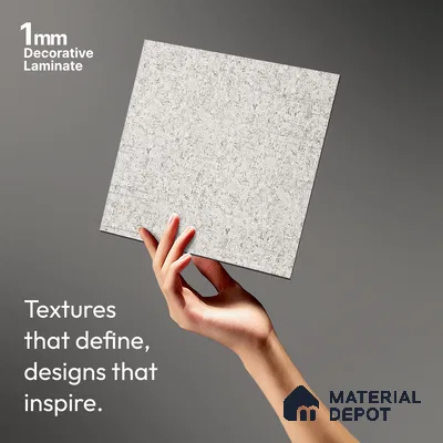 Stone Look LM 19319 Painted Concrete 8 ft x 4 ft Texture Finish Decorative Laminate - 1 mm | Suitable for TV Unit, Wardrobe, Kitchen Cabinets