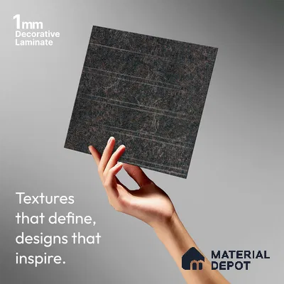 Stone Look LM 19320 Asphalt Concrete 8 ft x 4 ft Texture Finish Decorative Laminate - 1 mm | Suitable for TV Unit, Wardrobe, Kitchen Cabinets