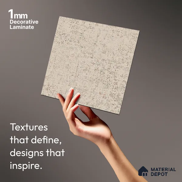 Stone Look LM 19322 Concrete Charcoal 8 ft x 4 ft Texture Finish Decorative Laminate - 1 mm | Suitable for TV Unit, Wardrobe, Kitchen Cabinets