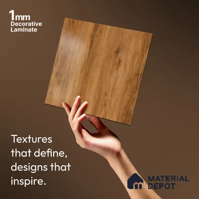 Wooden Look LM 19329 Canadian Pear 8 ft x 4 ft Texture Finish Decorative Laminate - 1 mm | Suitable for TV Unit, Wardrobe, Kitchen Cabinets