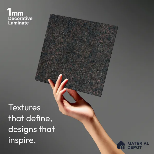 Stone Look LM 19334 Asphalt Concrete 8 ft x 4 ft Suede Finish Decorative Laminate - 1 mm | Suitable for TV Unit, Wardrobe, Kitchen Cabinets