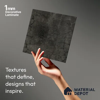 Stone Look LM 19336 Greek Slate 1 8 ft x 4 ft Texture Finish Decorative Laminate - 1 mm | Suitable for TV Unit, Wardrobe, Kitchen Cabinets