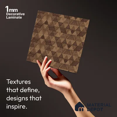 Digital Look LM 19374 Delta Blocks 8 ft x 4 ft Matte Finish Decorative Laminate - 1 mm | Suitable for TV Unit, Wardrobe, Kitchen Cabinets