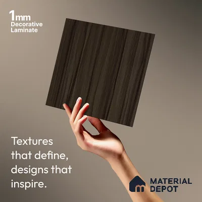 Wooden Look LM 19408 Marshal Mahogany 8 ft x 4 ft Suede Finish Decorative Laminate - 1 mm | Suitable for TV Unit, Wardrobe, Kitchen Cabinets