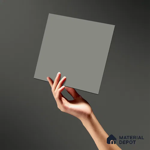 LM 19424 B Cool Grey Solid Color Matte Finish 8 ft x 4 ft Decorative Laminate - 1 mm | Suitable for Living Room, Kitchen, Office