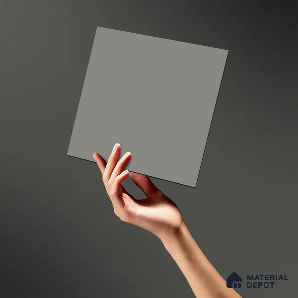 LM 19424 B Cool Grey Solid Color Matte Finish 8 ft x 4 ft Decorative Laminate - 1 mm | Suitable for Living Room, Kitchen, Office