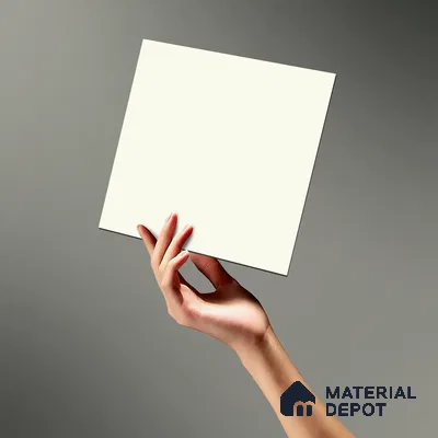 LM 19442 White Solid Color Matte Finish 8 ft x 4 ft Decorative Laminate - 1 mm | Suitable for Living Room, Kitchen, Office