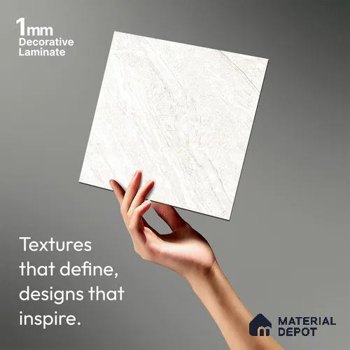 LM 19453 D Soft Calcatta Marble High Gloss Finish 8 ft x 4 ft Decorative Laminate - 1 mm | Suitable for TV Unit, Wardrobe, Kitchen Cabinets