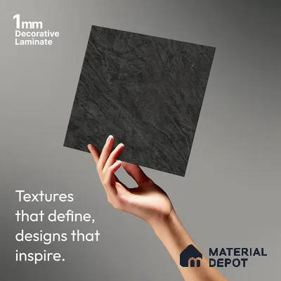 LM 19460 B Maycair Marble Seraphinite Texture Finish 8 ft x 4 ft Decorative Laminate - 1 mm | Suitable for TV Unit, Wardrobe, Kitchen Cabinets