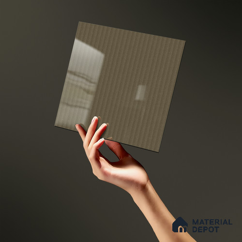 Taupe Beige Fluted Solid Color LM 19467 B Beige Glossy Finish 8 ft x 4 ft Glossy Finish Decorative Laminate - 1 mm | Suitable for TV Unit,Wardrobe, Kitchen Cabinets