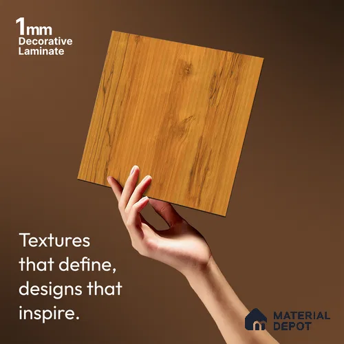 Wooden Fluted Look LM 19480 E Exotic Walnut Fine Texture Finish 8 ft x 4 ft Decorative Laminate - 1 mm | Suitable for TV Unit, Wardrobe, Kitchen Cabinets