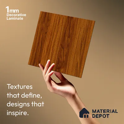Wooden Look LM 19493 G Wyoming Maple Dripped Wood Texture Finish 8 ft x 4 ft Decorative Laminate - 1 mm | Suitable for TV Unit, Wardrobe, Kitchen Cabinets