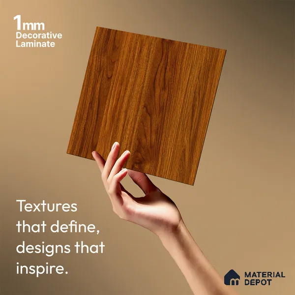 Wooden Look LM 19493 G Wyoming Maple Dripped Wood Texture Finish 8 ft x 4 ft Decorative Laminate - 1 mm | Suitable for TV Unit, Wardrobe, Kitchen Cabinets