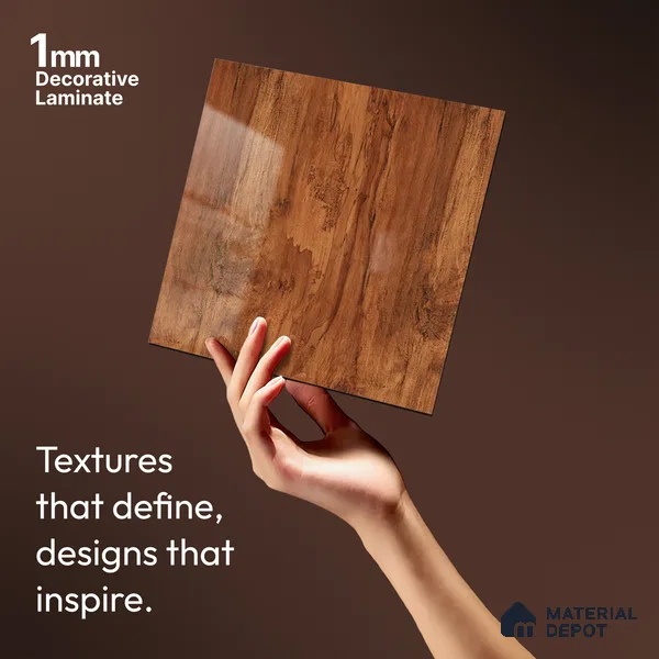 Wooden Fluted LM 19500 Novacento Pine 8 ft x 4 ft Glossy Finish Decorative Laminate - 1 mm | Suitable for TV Unit,Wardrobe, Kitchen Cabinets