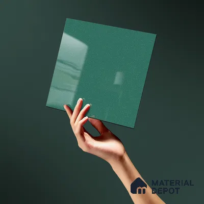 LM 19507 Glade Green Sheen Shine High Gloss Finish 8 ft x 4 ft Decorative Laminate - 1 mm | Suitable for TV Unit, Wardrobe, Kitchen Cabinets