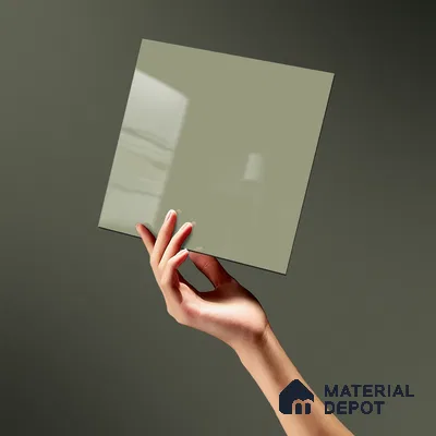 LM 21065 C Beige Solid Color Glossy Finish 8 ft x 4 ft Decorative Laminate - 1 mm | Suitable for Living Room, Kitchen, Office