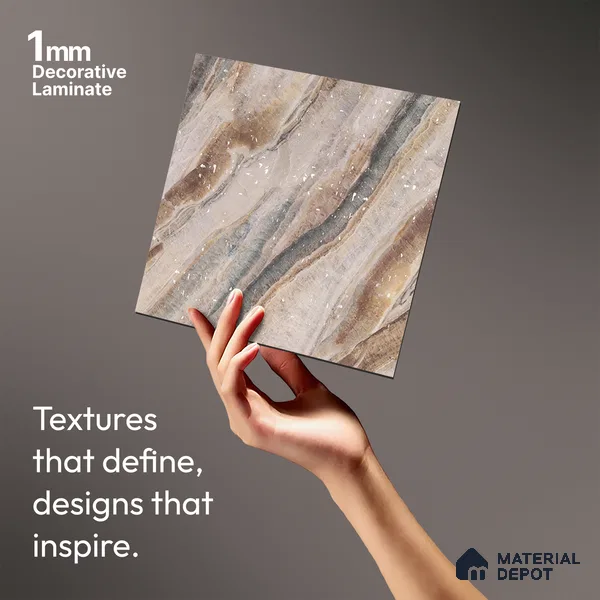 LM 21109 E Dunesone Drift Lime Stone Texture Finish 8 ft x 4 ft Decorative Laminate - 1 mm | Suitable for TV Unit, Wardrobe, Kitchen Cabinets