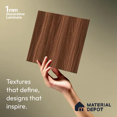 Wooden Look LM 21118 C Castano Rich Dripped Wood Texture Finish 8 ft x 4 ft Decorative Laminate - 1 mm | Suitable for TV Unit, Wardrobe, Kitchen Cabinets