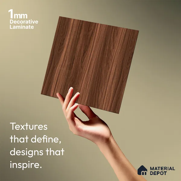 Wooden Look LM 21118 C Castano Rich Dripped Wood Texture Finish 8 ft x 4 ft Decorative Laminate - 1 mm | Suitable for TV Unit, Wardrobe, Kitchen Cabinets