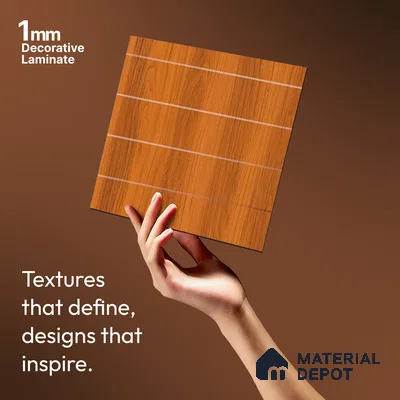 Wooden Look LM 21119 G Classic Timber Rainy Ash Texture Finish 8 ft x 4 ft Decorative Laminate - 1 mm | Suitable for TV Unit, Wardrobe, Kitchen Cabinets