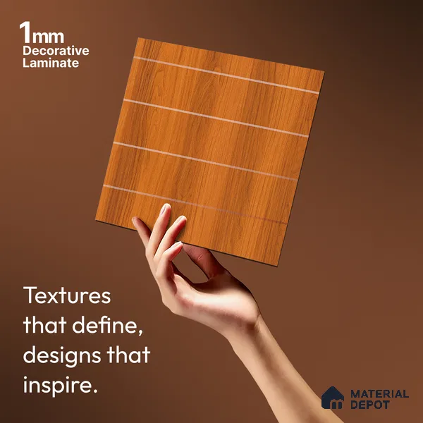 Wooden Look LM 21119 G Classic Timber Rainy Ash Texture Finish 8 ft x 4 ft Decorative Laminate - 1 mm | Suitable for TV Unit, Wardrobe, Kitchen Cabinets