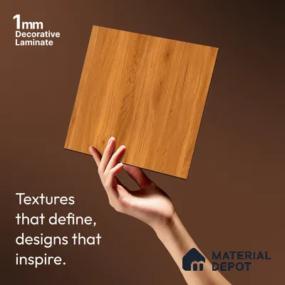Wooden Look LM 21123 D Amberveil Wooden Suede Finish 8 ft x 4 ft Decorative Laminate - 1 mm | Suitable for TV Unit, Wardrobe, Kitchen Cabinets