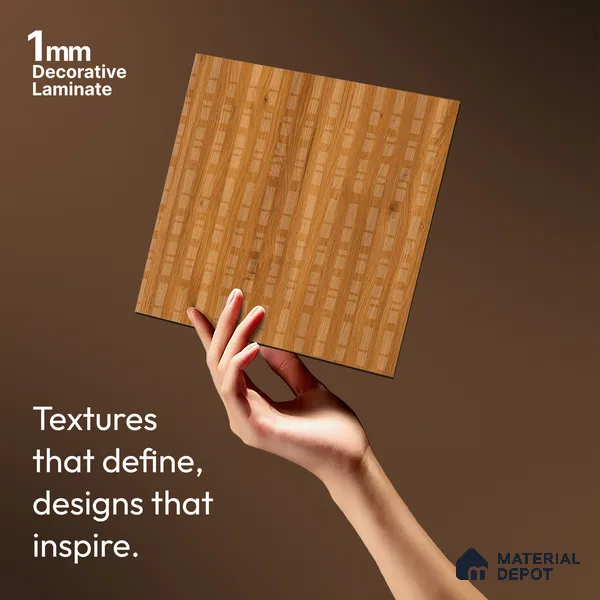 Patterned Look LM 21124 Valmere Oak Cube Texture Finish 8 ft x 4 ft Decorative Laminate - 1 mm | Suitable for Bedroom, TV Unit, Wardrobe