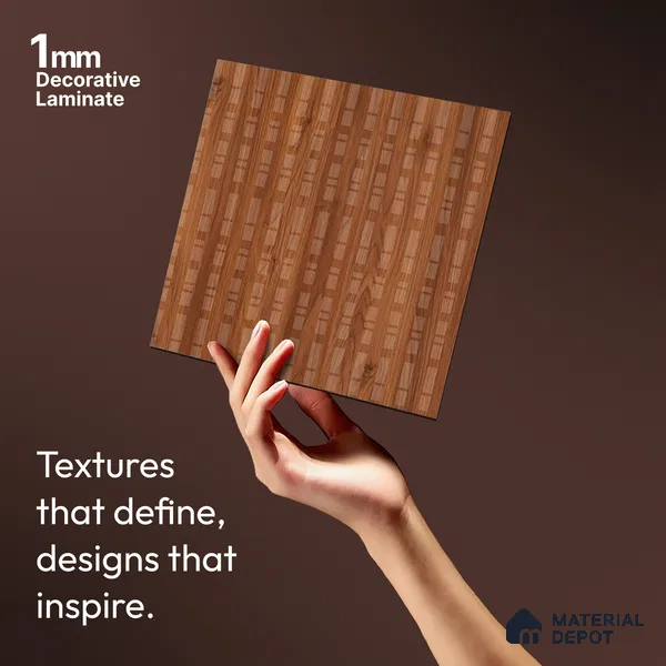Patterned Look LM 21126 Terranova Grain Cube Texture Finish 8 ft x 4 ft Decorative Laminate - 1 mm | Suitable for Bedroom, TV Unit, Wardrobe