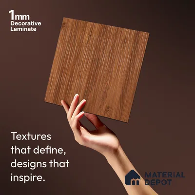 Wooden Look LM 21126 C Terranova Grain Crown Zenith Texture Finish 8 ft x 4 ft Decorative Laminate - 1 mm | Suitable for TV Unit, Wardrobe, Kitchen Cabinets