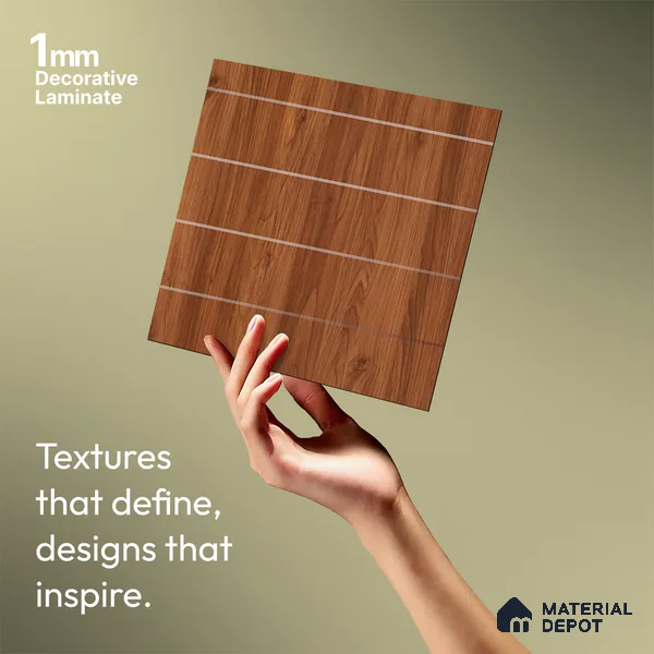 Wooden Look LM 21126 D Terranova Grain Rainy Ash Texture Finish 8 ft x 4 ft Decorative Laminate - 1 mm | Suitable for TV Unit, Wardrobe, Kitchen Cabinets