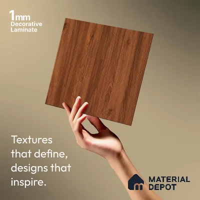 Wooden Look LM 21126 F Terranova Grain Zig Wave Texture Finish 8 ft x 4 ft Decorative Laminate - 1 mm | Suitable for TV Unit, Wardrobe, Kitchen Cabinets