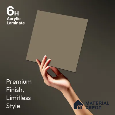 TR 1134 8 ft x 4 ft Zero Matte Finish Acrylic Laminate - 1.5 mm | Suitable for Living Room, Kitchen, Office