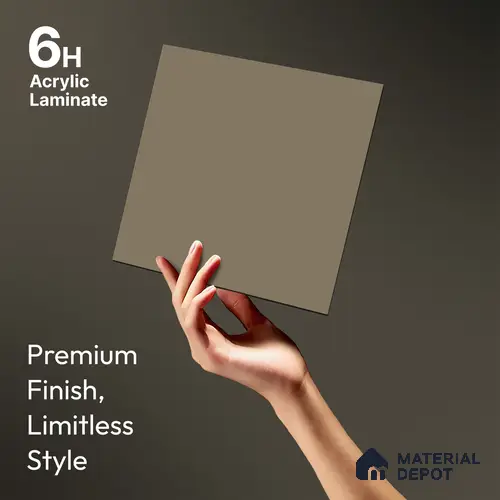 TR 1134 8 ft x 4 ft Zero Matte Finish Acrylic Laminate - 1.5 mm | Suitable for Living Room, Kitchen, Office