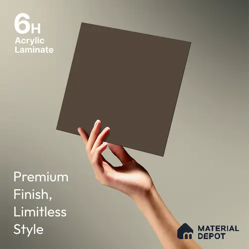 TR 1135 8 ft x 4 ft Zero Matte Finish Acrylic Laminate - 1.5 mm | Suitable for Living Room, Kitchen, Office